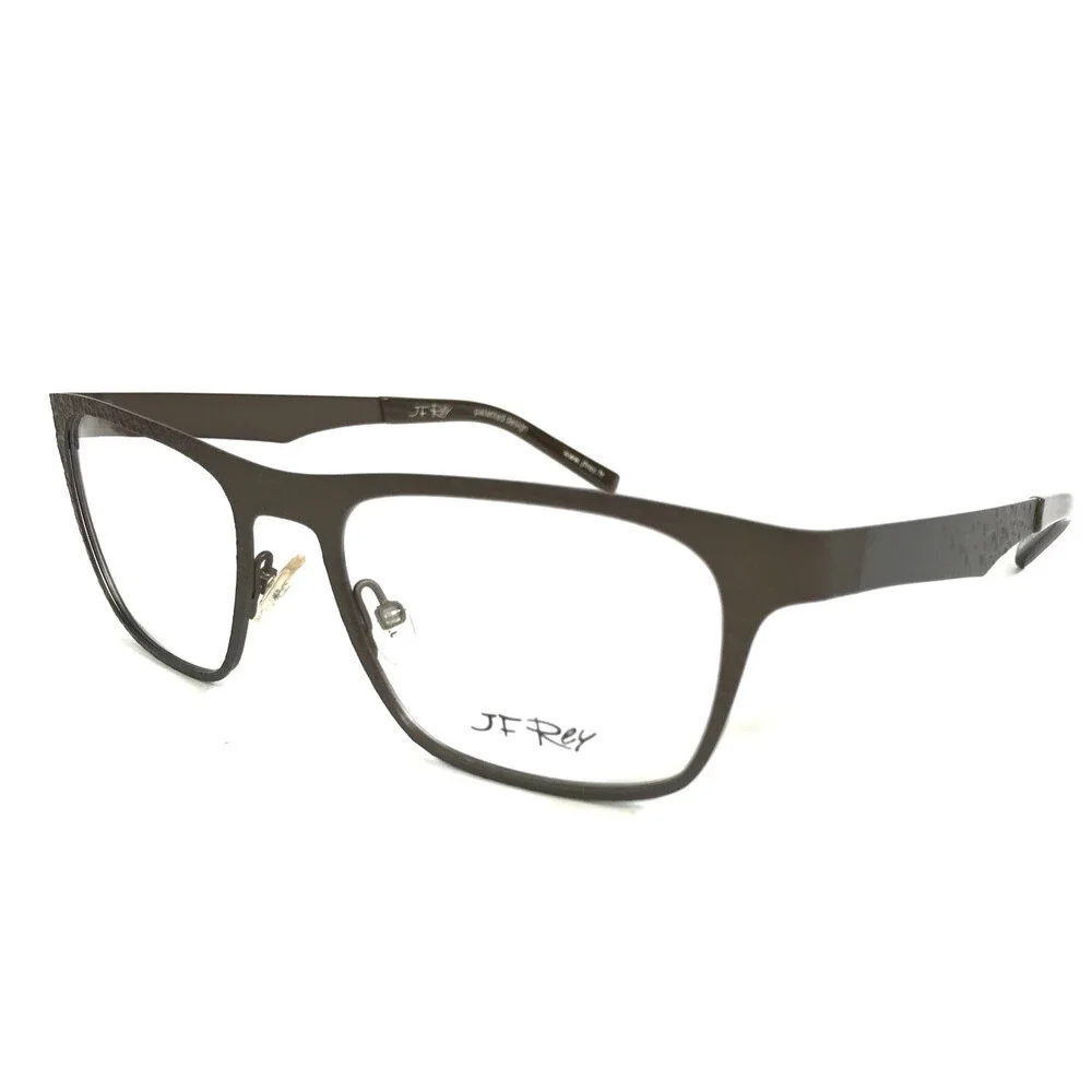 J.F. Rey Eyeglasses Frames JF2599 0707 Brown Matte Ribbed Textured 53-18-130